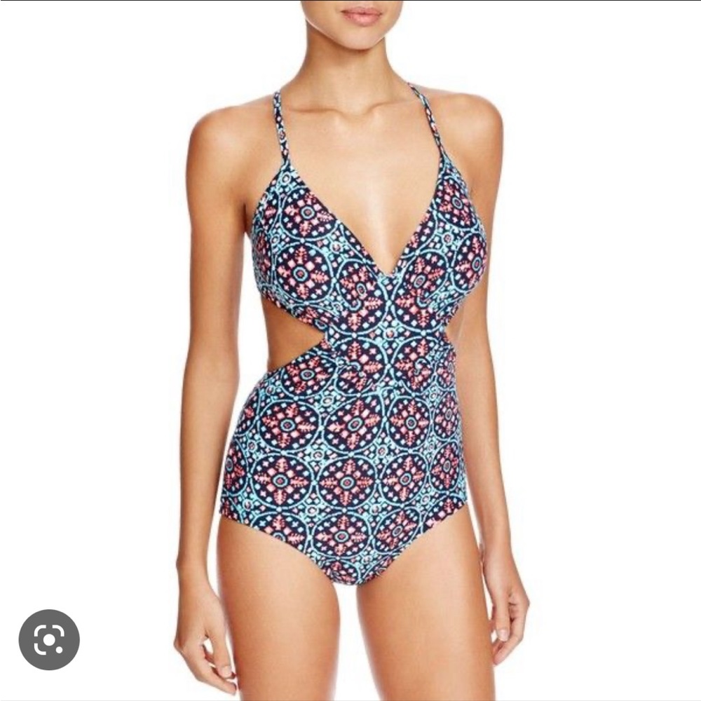 Michael Kors Cutout One Piece Swimsuit